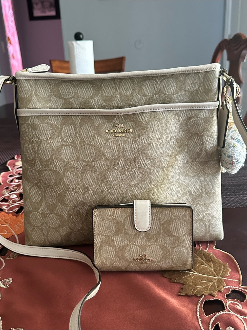 Coach Rowan Signature File Crossbody Bag and FREE medium corner zip Wallet